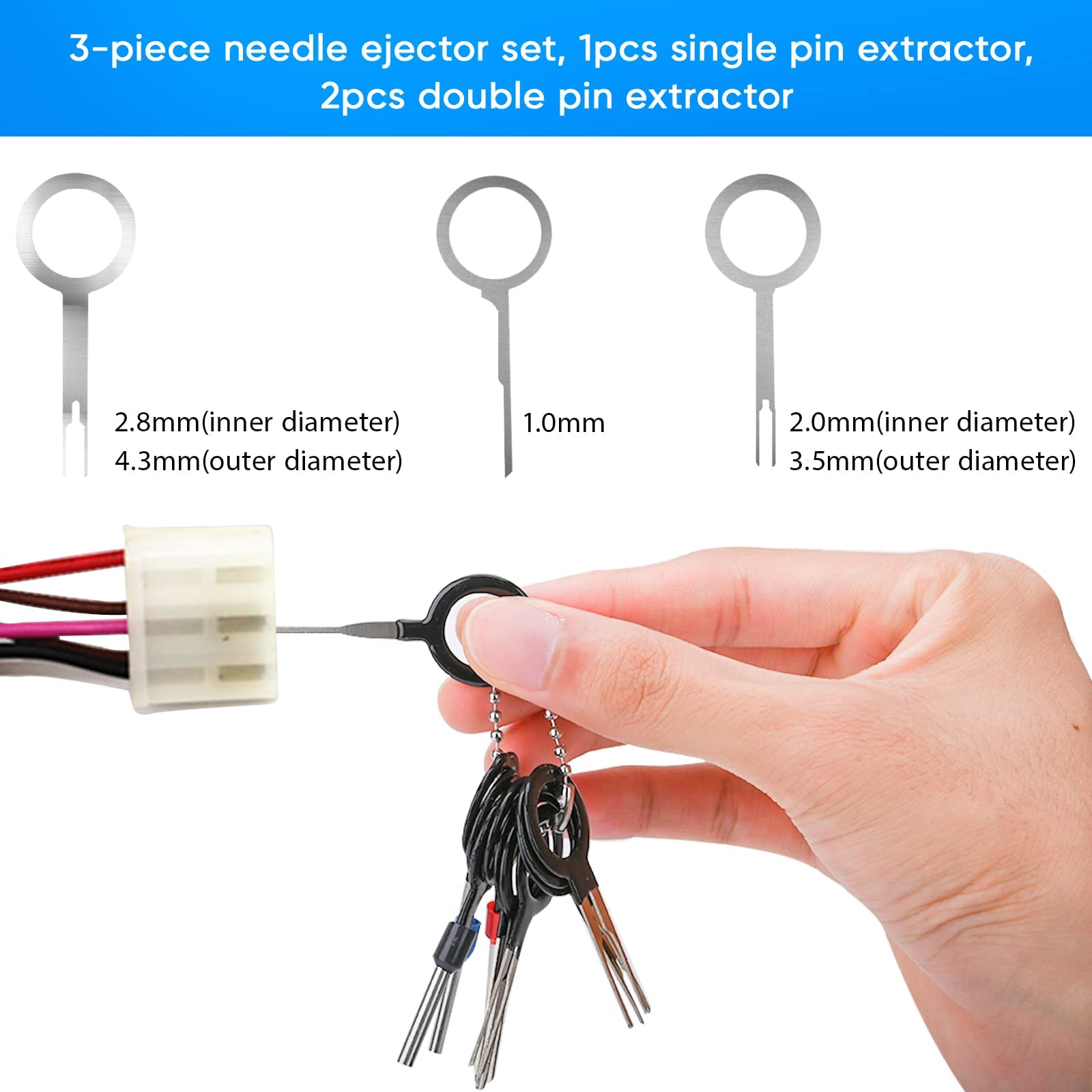 82 Pcs Terminal Removal Tool Kit - Depinning Tool Set for Electrical Connectors, Pin Extractor & Wire Terminal Release Tool for Automotive, Car & Household Devices | Perfect for Auto Repair, DIY Projects & Electrical Maintenance