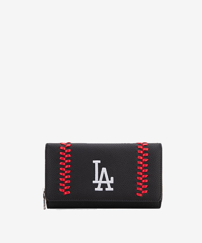 Authentic MLB Los Angeles Dodgers Genuine Leather Wallet for Men - Premium Bifold Credit Card Holder - Perfect for Baseball Fans & Game Day Accessories