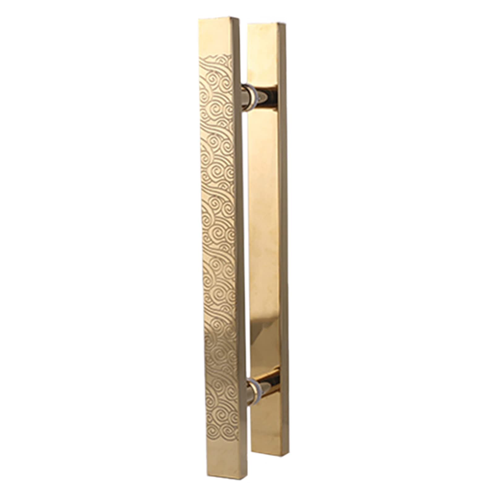 Double Sided Rectangle Door Handles Set - Metal Push Pull Bar Handle with Installation Kit for Interior & Exterior Doors (Gold, 150cm/59inch) - Perfect for Modern Homes, Offices, and Commercial Spaces