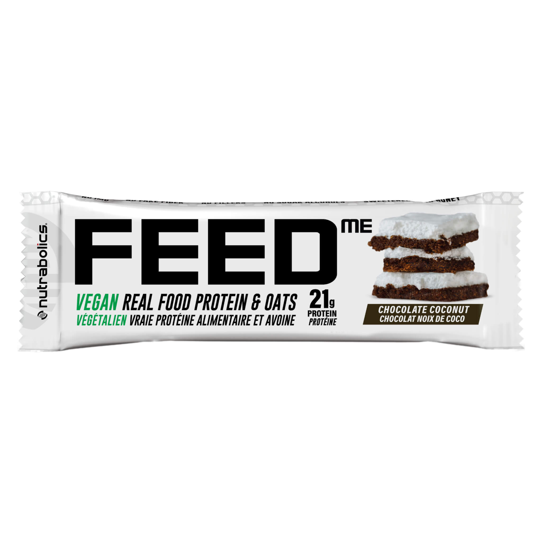 FEEDme Vegan Protein Bar - 20g Plant-Based Protein, Gluten-Free, Non-GMO, Healthy Snack for Workout, Hiking & On-the-Go Nutrition