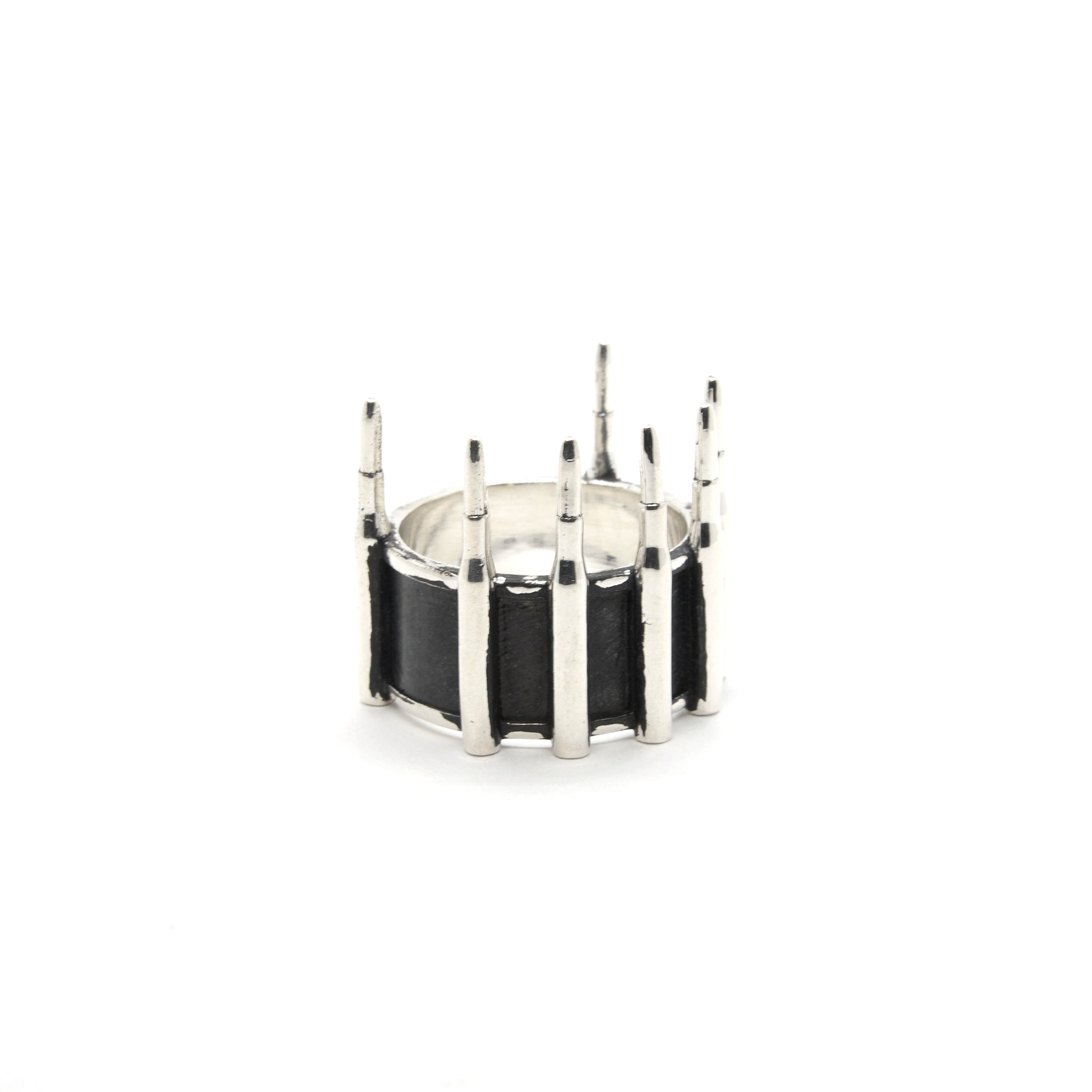 Bullet Ring for Men & Women - Punk Style Silver & Gold Bullet Jewelry - Perfect for Gothic, Rock, and Edgy Fashion Outfits
