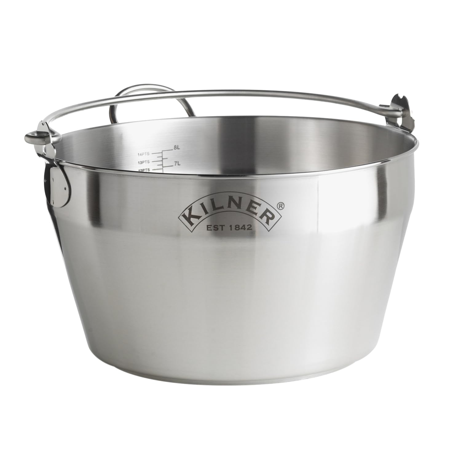 Kilner Stainless Steel Preserving Jam Pan - 6L Capacity, Silver Finish for Homemade Jams, Marmalades & Chutneys - Perfect for Canning, Preserving & DIY Kitchen Projects