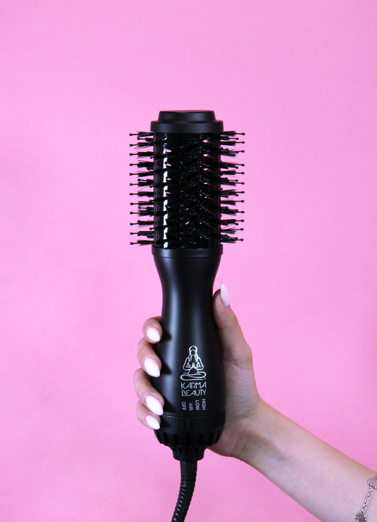 Cosmic Wave Mini Blow Dryer Brush - 2-in-1 Hair Styler & Volumizer for Quick Drying & Smoothing | Perfect for Travel, Home & Salon Use