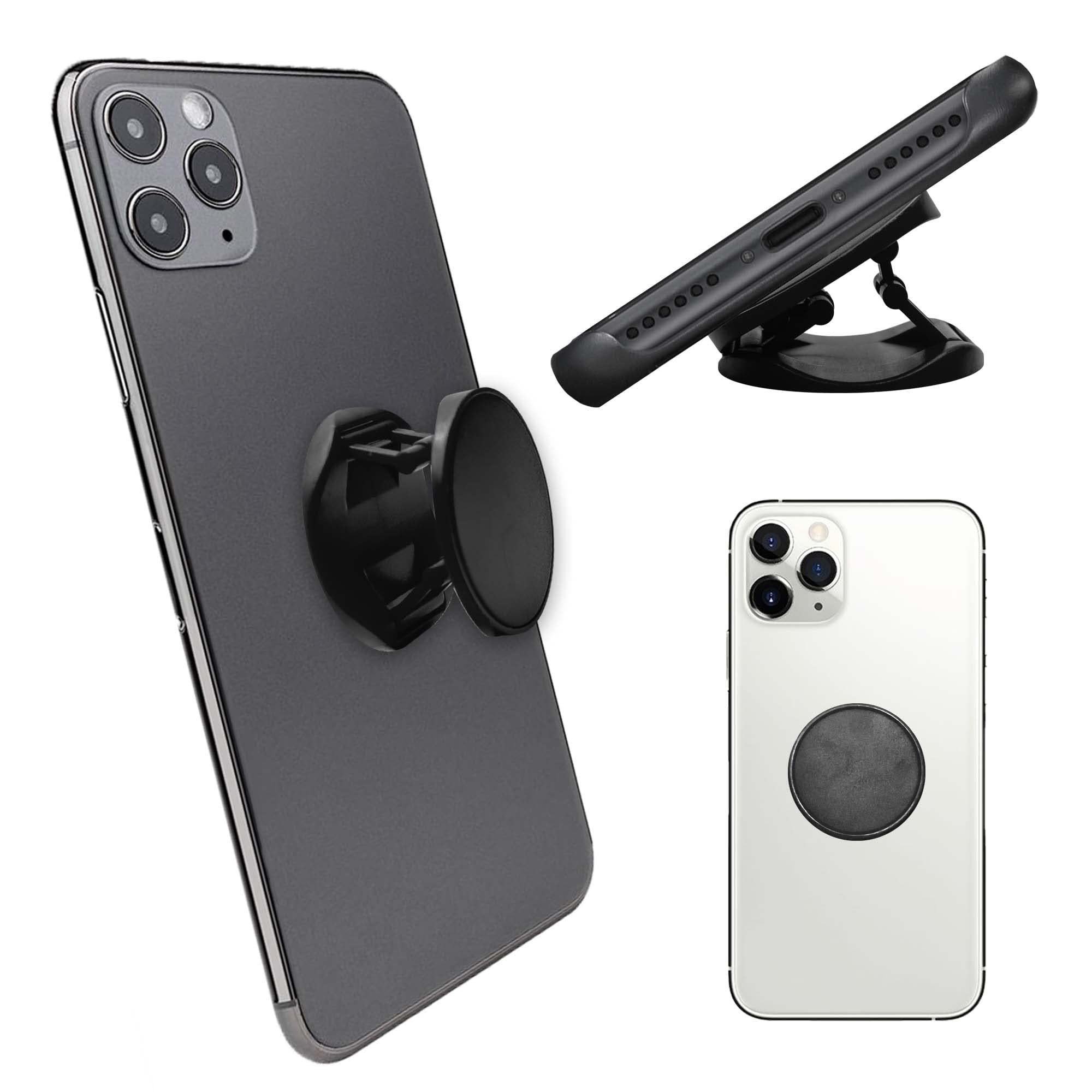 Anti-Slip Phone Grip Holder Stand for iPhone 14/13/12 & Samsung Galaxy S23/S22 - Black | Portable Phone Kickstand for Hands-Free Viewing, Gaming & Video Calls