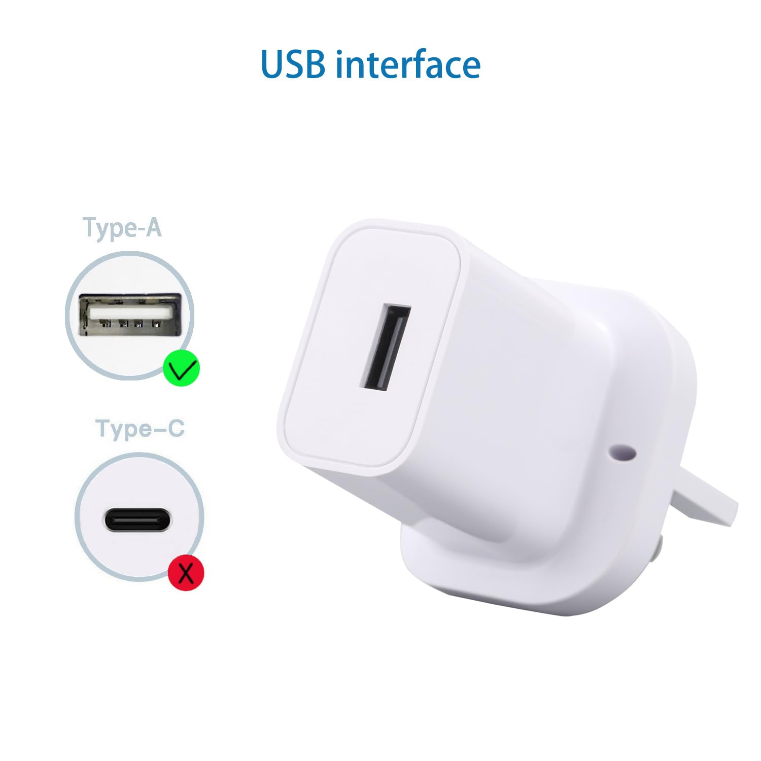 2-Pack Fast USB Wall Charger Plug 5V 1A - Universal USB Power Adapter for iPhone, Android, Smart Watch, Bluetooth Headphones, Fitness Tracker, Electric Toothbrush - Perfect for Home, Office & Travel Charging