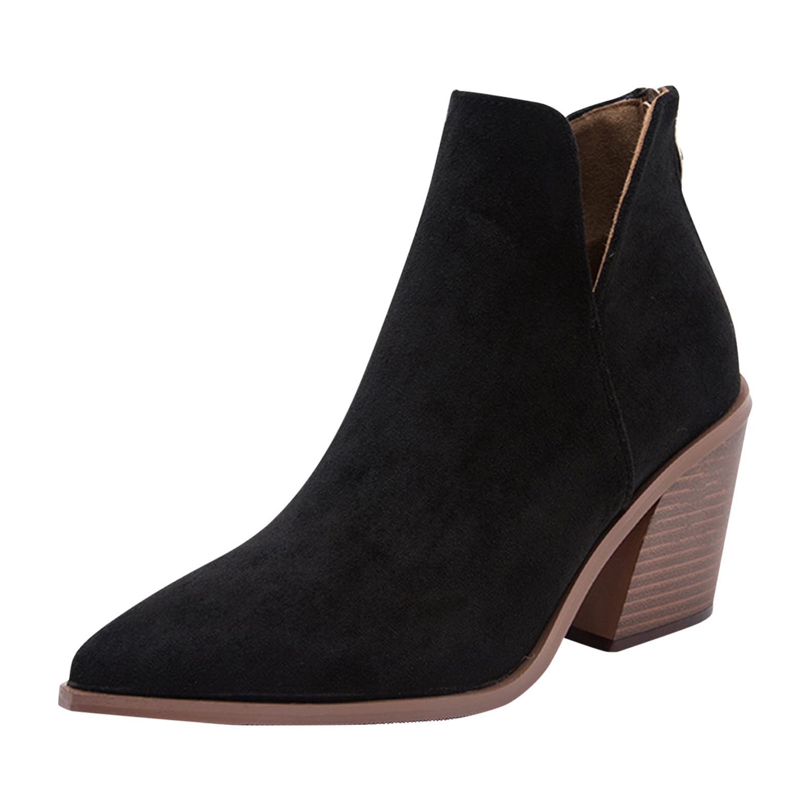 Stylish Women's Fashion Boots - Ankle & Mid-Length Heeled Boots with Thick Sole | Comfortable & Trendy Footwear for Work, Party & Daily Wear