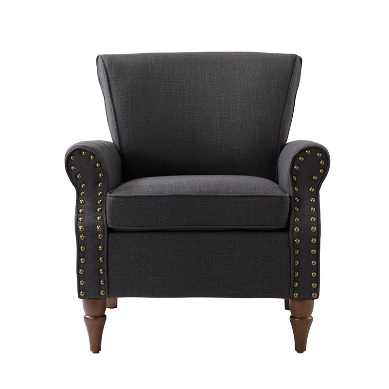 Hypanis Upholstered Armchair with Solid Wood Legs - Modern Living Room Accent Chair for Home, Office & Reading Nook - Comfortable Lounge Chair for Relaxing & Decor