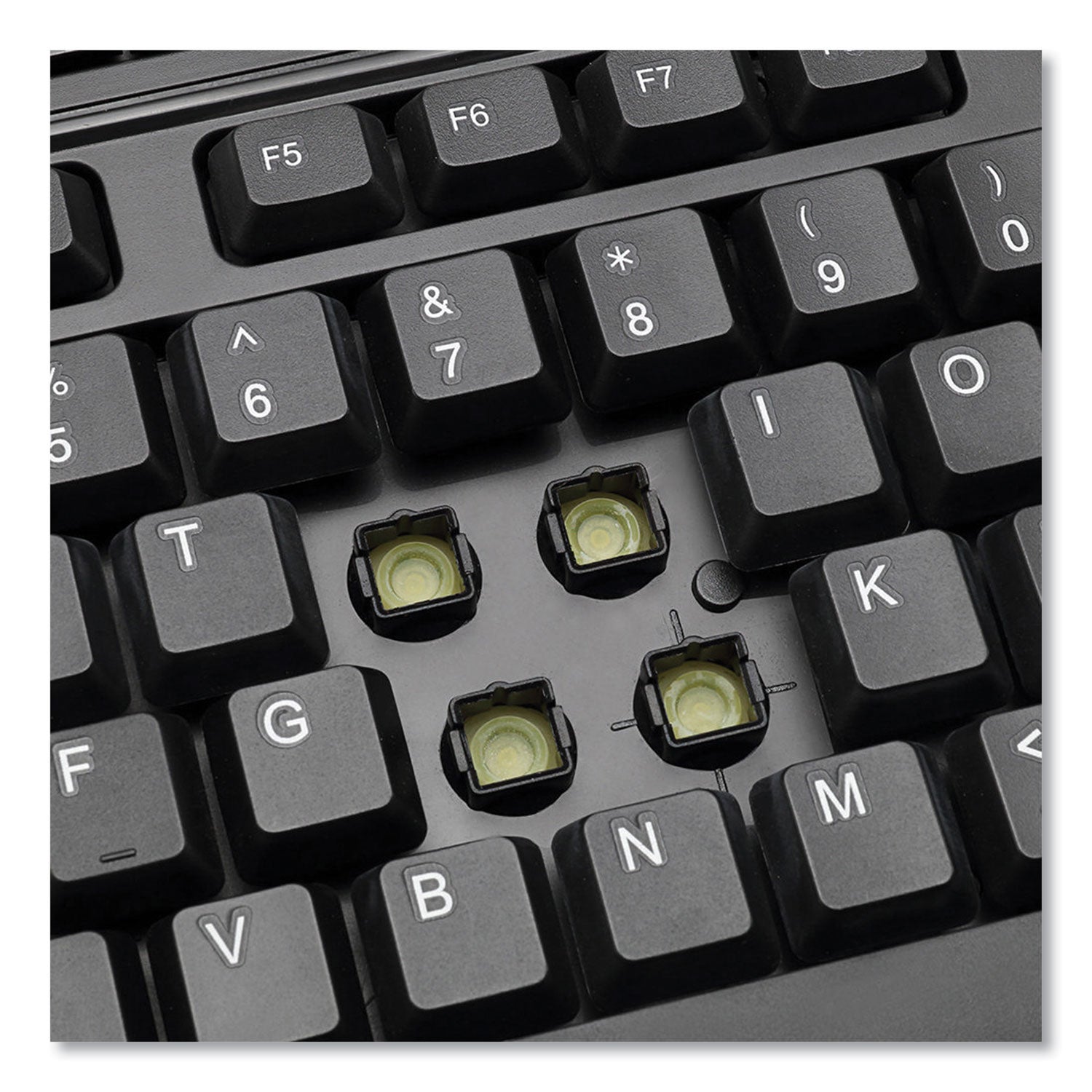Adesso WKB-1320CB Wireless Keyboard and Mouse Combo - 2.4GHz USB Receiver, 30ft Range, Antimicrobial Coating, Ergonomic Design for Office & Home Use (Black) | Perfect for Workstations, Gaming & Remote Work