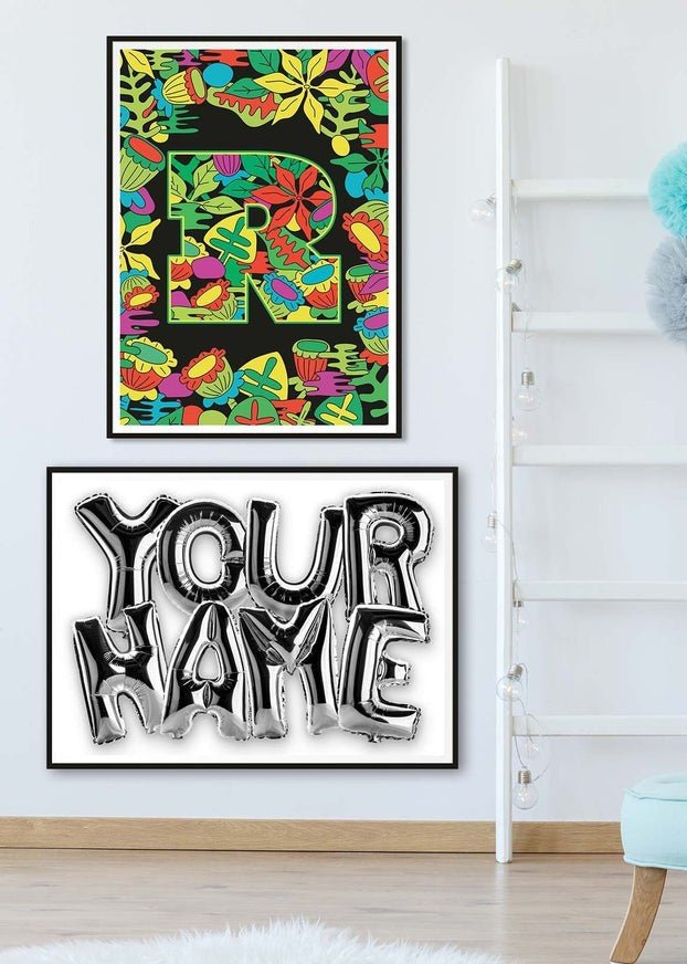 Personalized Name Foil Balloon - Custom White Print Birthday Party Decorations for Baby Showers, Weddings & Celebrations