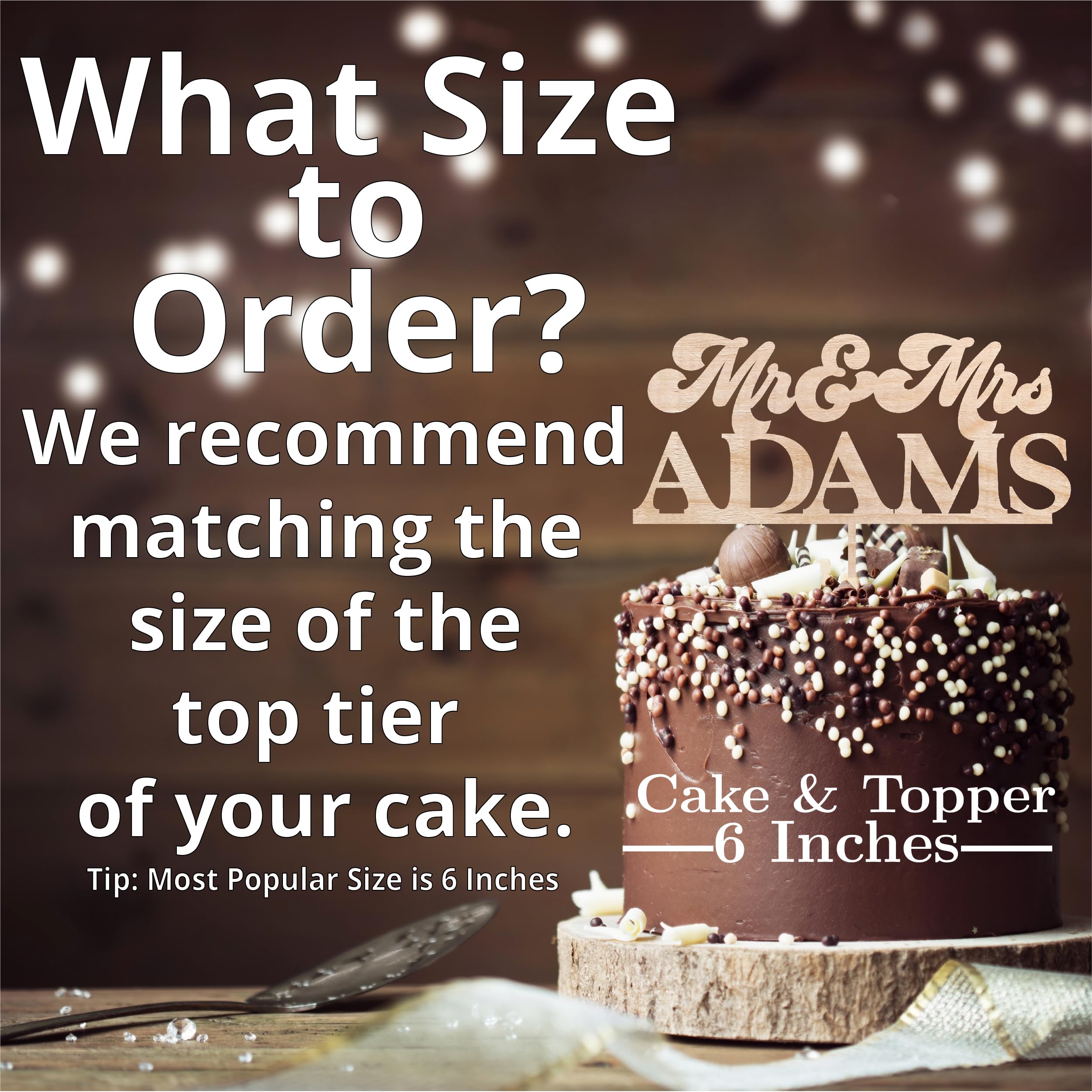 Custom Wedding Cake Toppers - Personalized Mr & Mrs Cake Topper for Weddings - Bride & Groom Cake Decoration - Perfect for Wedding Cakes, Anniversary Cakes & Special Occasions