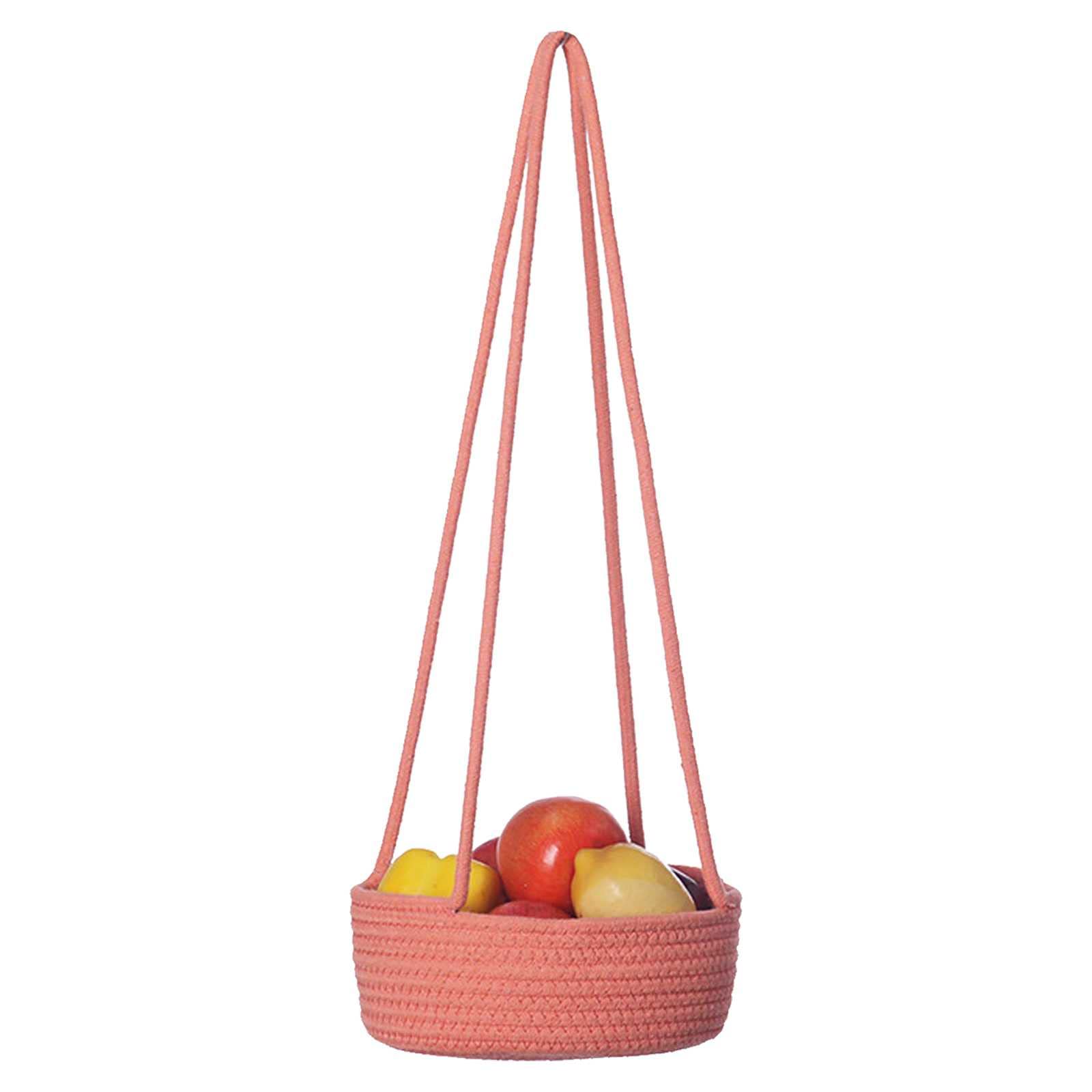 Handwoven Hanging Wall Basket for Vegetables & Fruits - Over Door Organizer for Kitchen, Living Room, Bathroom Storage - Perfect for Fresh Produce Display & Space Saving Home Organization