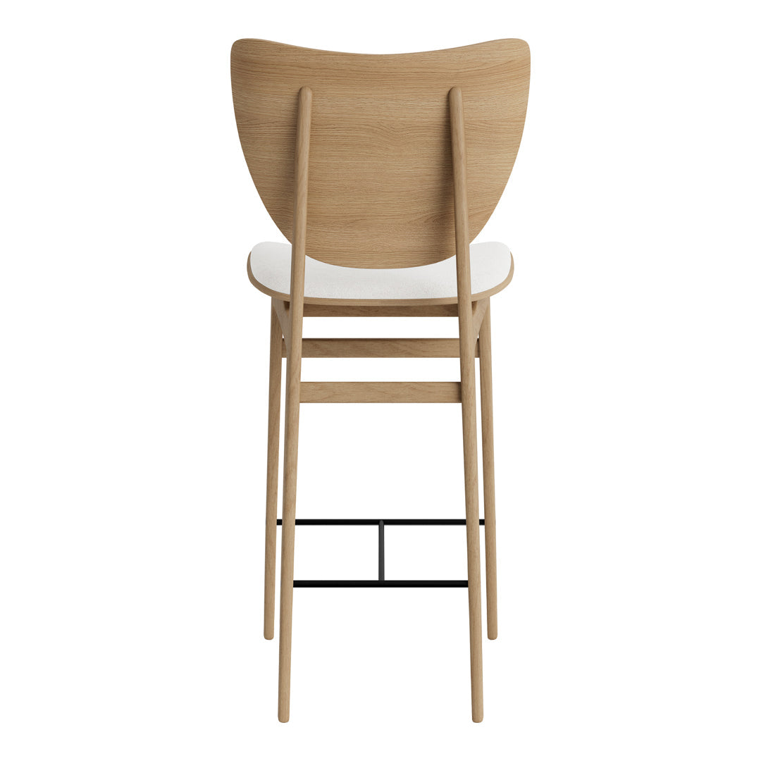 Elephant Counter Chair - Upholstered Bar Stool with Back Support for Kitchen Island, Breakfast Nook & Home Decor