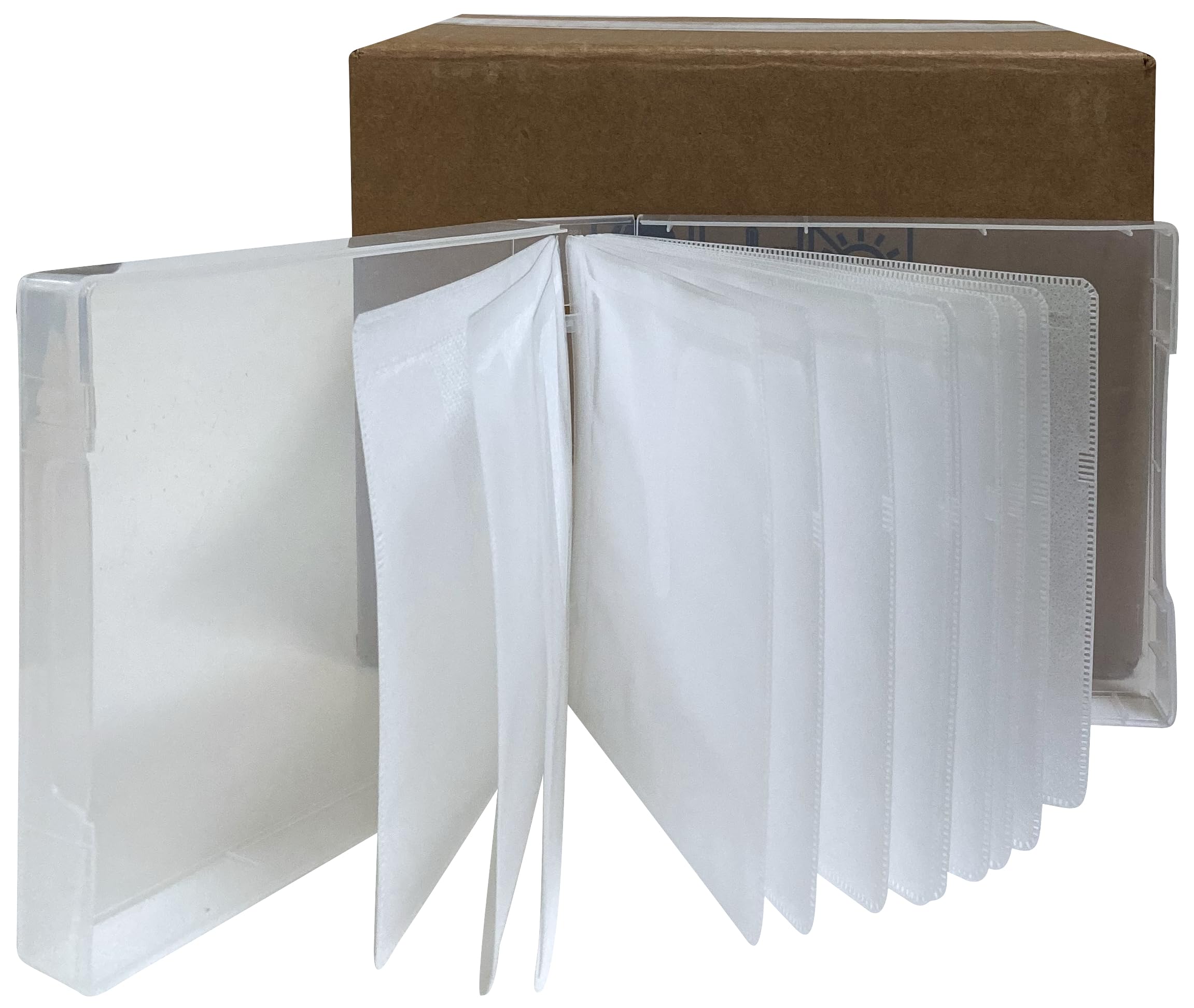 40mm PP Poly Binder Sleeves - Clear 24-Disc Capacity (Pack of 180) | Perfect for Office Organization, School Supplies & Document Storage
