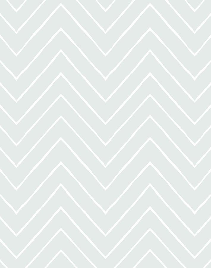 Frances Chevron Wallpaper by Wallshoppe in Fog - Modern Geometric Peel & Stick Wallpaper for Bedroom, Living Room, Nursery & Home Office Decor