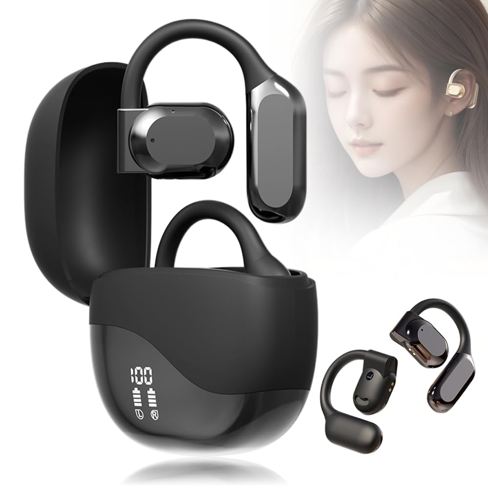 2025 New AI Translating Earbuds - Wireless Bluetooth 5.0 Earbuds with Real-Time 144 Language Translation, Hi-Fi Sound for Music, Perfect for Travel, Business Meetings & Language Learning (Black)