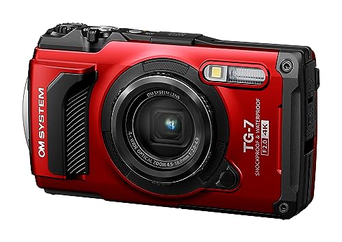 OM SYSTEM Tough TG-7 Waterproof Digital Camera 16MP 4K Video - Perfect for Underwater Photography, Hiking & Outdoor Adventures