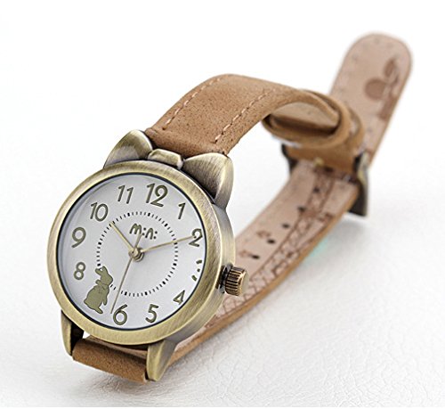 DREAMING Q&P Girls Quartz Watch with Soft Leather Strap & Bowknot Case - Cute Fashion Wristwatch for Students & Teens - Perfect for School, Daily Wear & Gifts