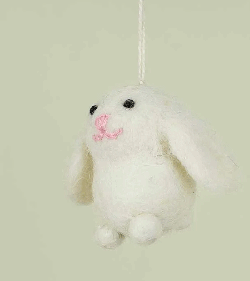 Mini Felt Bunny Decor - Handmade Easter Bunny Ornament for Home, Nursery & Spring Decorations - Perfect for Easter Gifts, Baby Showers & Seasonal Home Decor