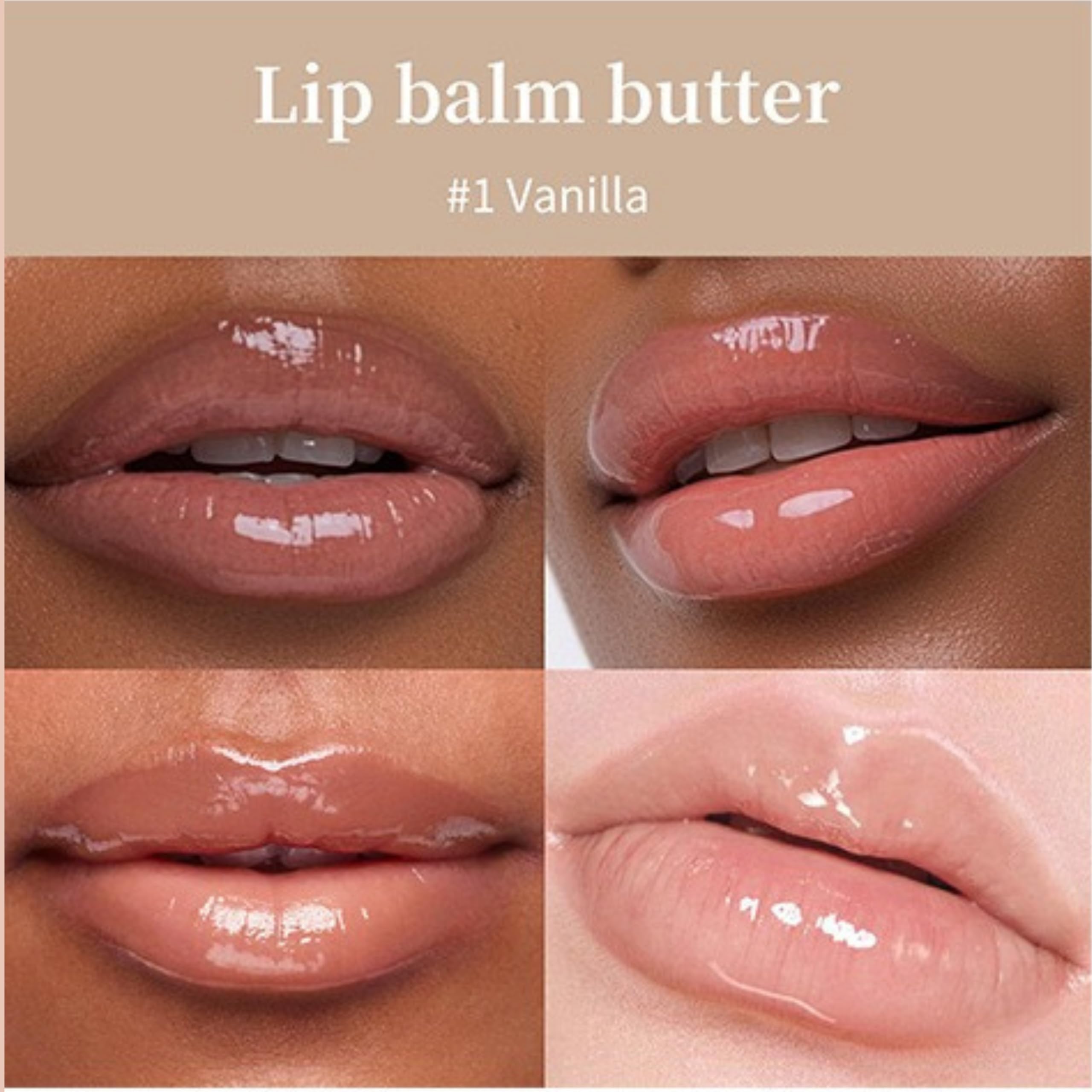 Vanilla Cake Lip Butter Balm - Moisturizing & Conditioning Lip Gloss for Dry, Chapped Lips | Sheer Tinted Lip Mask with Hydration & Shine | 2-Pack Summer Lip Care | Perfect for Daily Use, Night Treatment & Makeup Prep