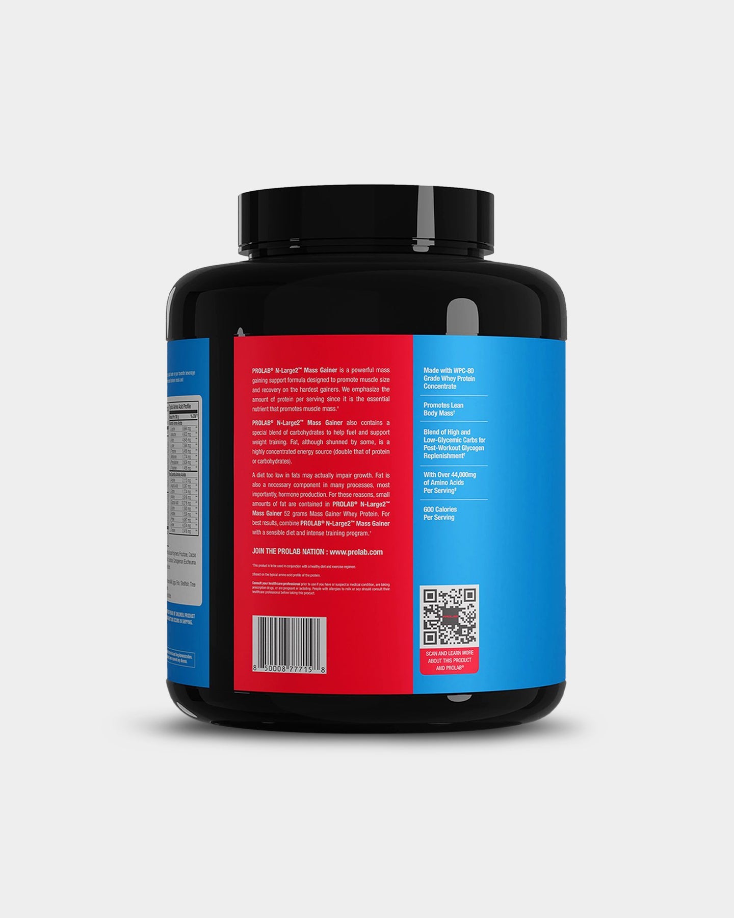 Prolab Nutrition N Large - High Protein Weight Gainer for Muscle Growth & Recovery - Ideal for Bodybuilding, Fitness & Post-Workout Recovery