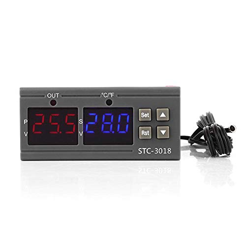 STC-3018 Digital LED Temperature Controller Thermostat - 24V NTC Sensor for Precise Temp & Humidity Control | Perfect for Home Brewing, Aquariums & HVAC Systems