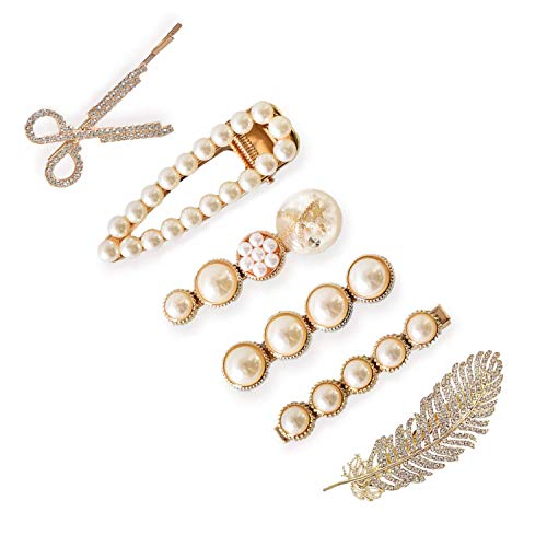 Korean Style Pearl Hair Clips for Women - Fashionable Acrylic Resin Barrettes with Sweet Macaron Design, Hairpins & Hair Accessories for Women, Ladies & Girls | Perfect for Weddings, Parties & Daily Styling