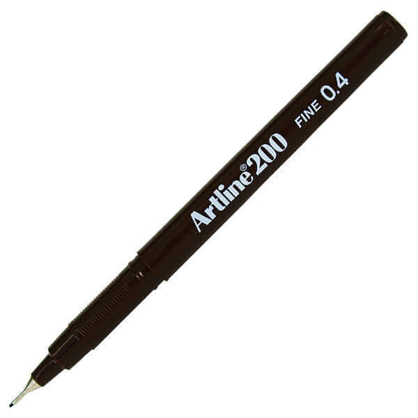 Artline 200 Fineliner Pen Set - 0.4mm Ultra Fine Tip Black Ink Markers for Drawing, Sketching & Note Taking - Perfect for Artists, Students & Office Use