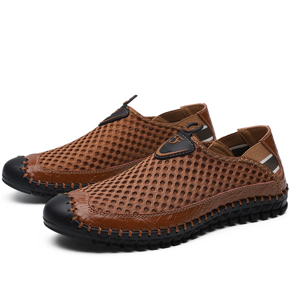 **Men's Water Shoes - Quick-Dry Mesh Slip-On Loafers for Beach, Pool & Outdoor Walking - Lightweight & Comfortable**