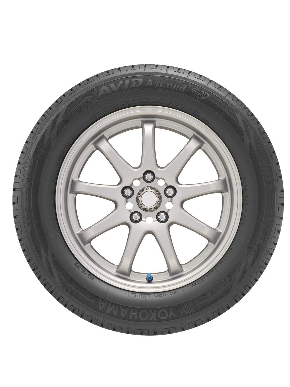 Yokohama AVID Ascend T Radial Tire - 195/60R15 87T SL - High Performance All-Season Tires for Sedans & Compact Cars - Perfect for Daily Commuting & Highway Driving