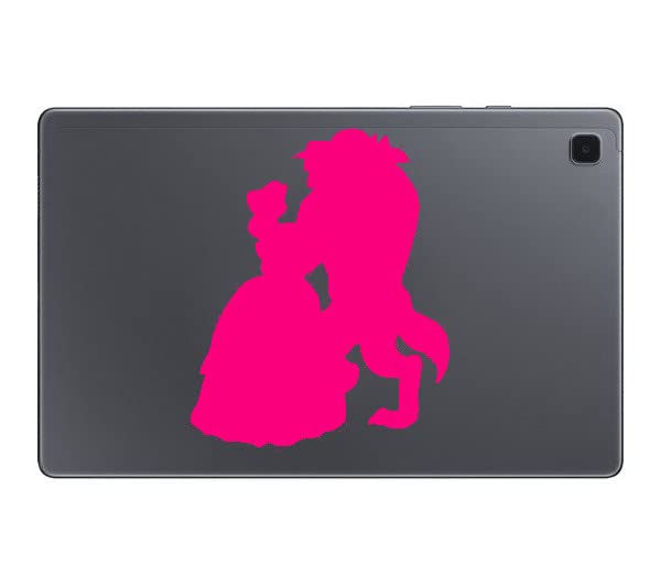 Beauty and The Beast Inspired Light Switch Decals - Waterproof Vinyl Stickers for Walls, Cars, Bottles & Laptops (Pink) | Perfect for Disney Fans' Home Decor, Office & School Supplies