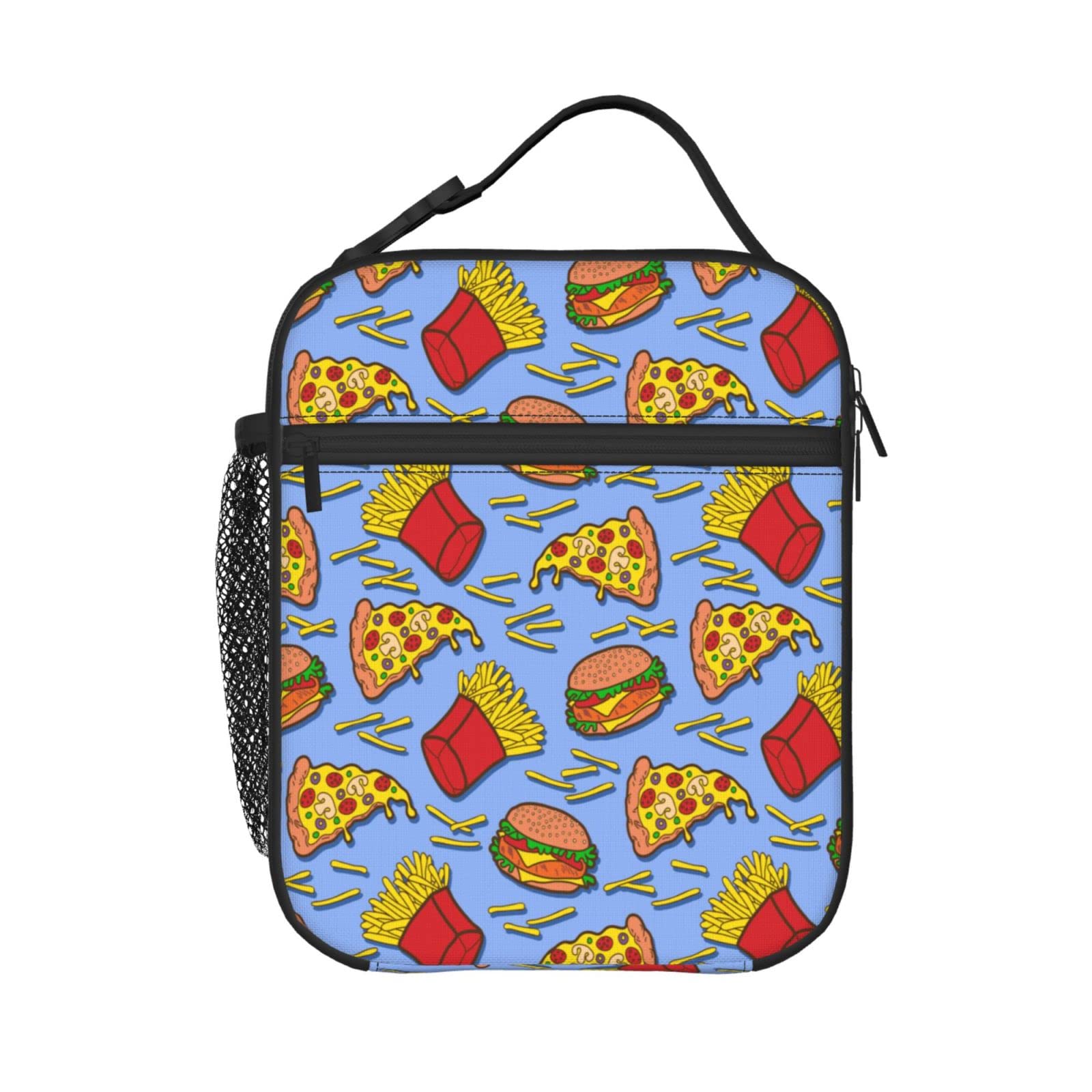 KiuLoam Insulated Lunch Bag for Pizza, Burgers & Fries - Reusable Thermal Lunch Box with Shoulder Strap for Women, Men, Kids - Perfect for Work, School, Picnics & Outdoor Activities