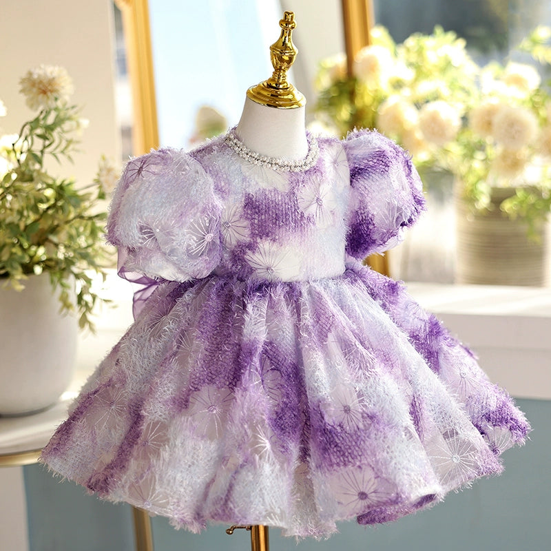 **Purple Princess Birthday Dress for Girls – Elegant Baptism Gown for Special Occasions | Perfect for Birthday Parties, Christenings & Formal Events**