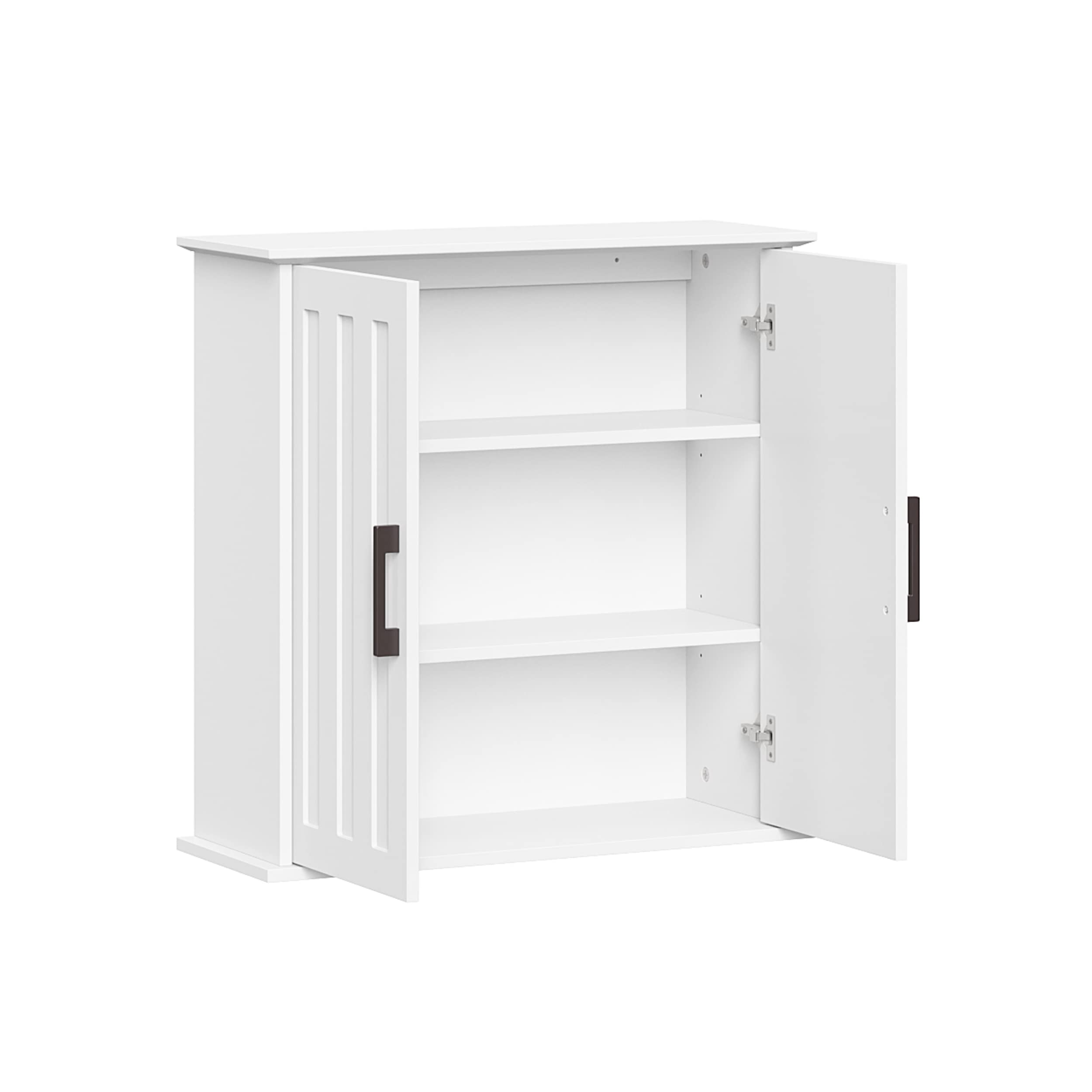 RiverRidge Monroe 2-Door Over The Toilet Storage Cabinet with Soft-Close Doors & Adjustable Shelves - Bathroom Medicine Cabinet for Organized Space Saving (Perfect for Small Bathrooms, Powder Rooms & Apartment Storage)