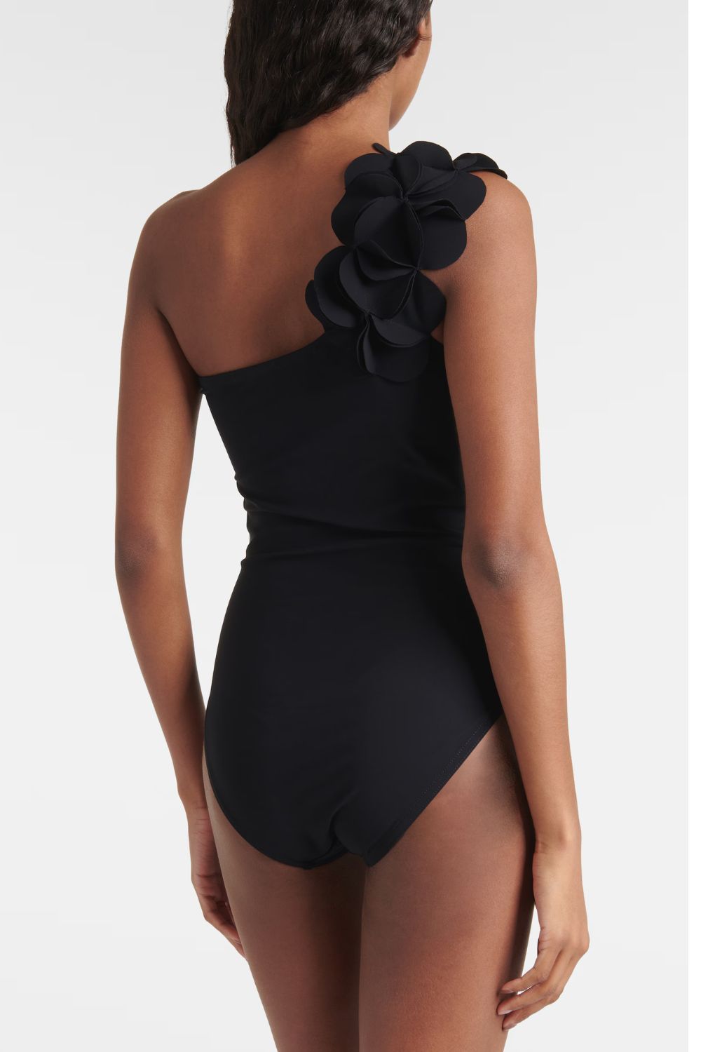 Tess One Shoulder Black One Piece Swimsuit - Perfect for Beach Vacations, Pool Parties & Summer Getaways