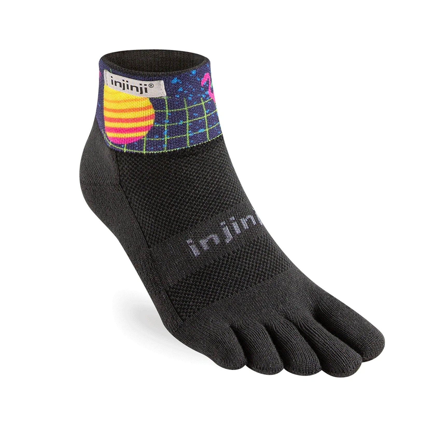 Unisex Injinji Trail Spectrum Midweight Mini Crew Socks - Toe Socks for Hiking, Running & Outdoor Activities - Breathable & Cushioned Performance Socks