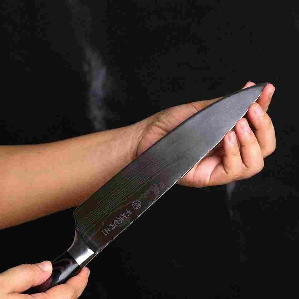 Yakushi™ Classic Chef Knife - 8 Inch Professional Kitchen Knife for Cooking, Slicing, Dicing - High Carbon Stainless Steel Blade with Ergonomic Handle - Perfect for Home Chefs & Professional Kitchens