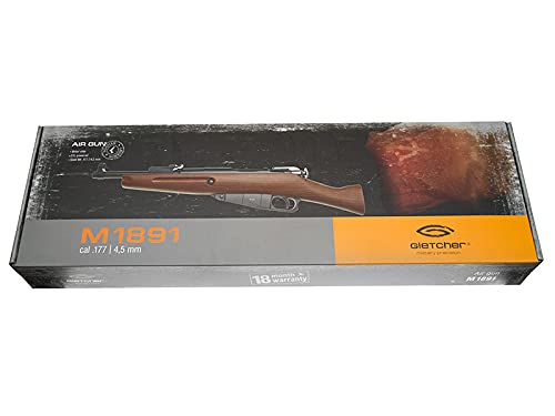 Gletcher M1891 (Mosin Nagant Obrez) .177 CO2 BB Air Rifle - Realistic Replica for Target Shooting & Airsoft Training