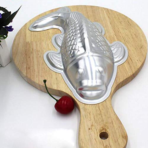3D Koi Fish Cake Mold - 9 Inch Aluminum Alloy Baking Pan for Fish-Shaped Cakes | Perfect for Birthday Parties, Japanese-Themed Desserts & Creative Baking Projects