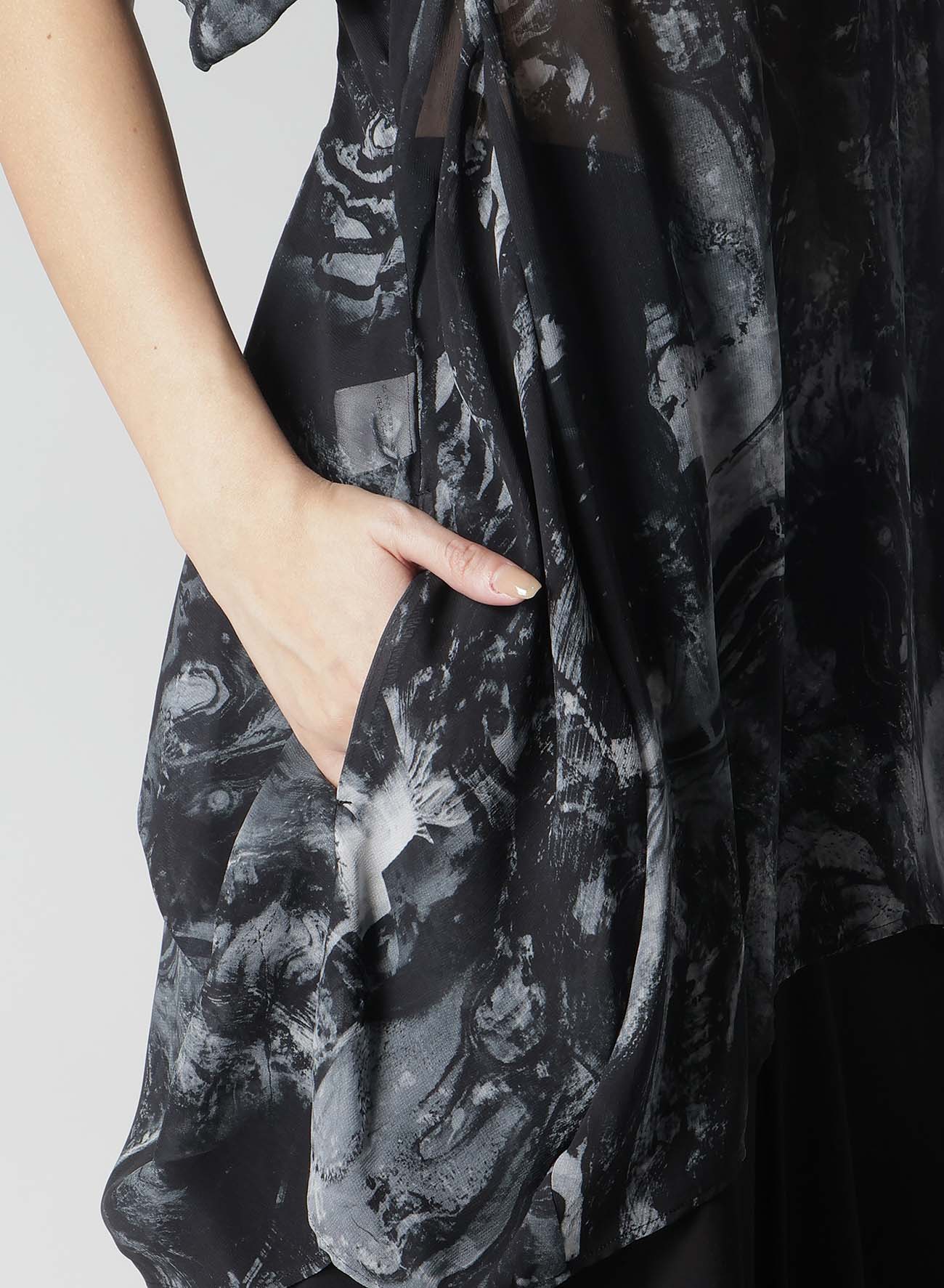 Trendy Collage Print Open Shoulder Blouse for Women - Perfect for Summer Outfits, Beach Vacations & Casual Dates