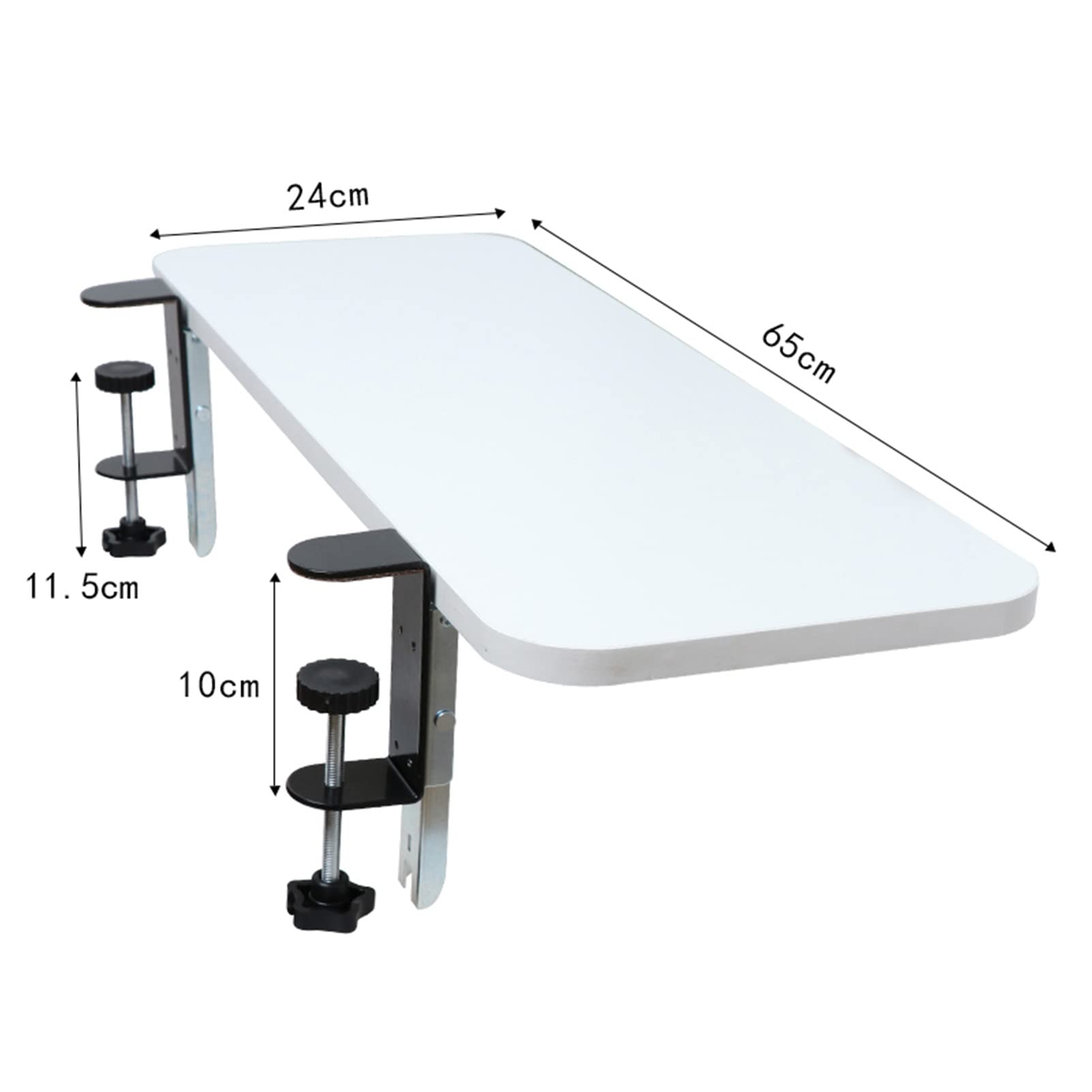 Ergonomic Wall-Mounted Foldable Keyboard Tray - 90° Adjustable Under Desk Keyboard Drawer with Clamp (24x65cm) for Home Office & Workspace - Perfect for Small Spaces & Standing Desks