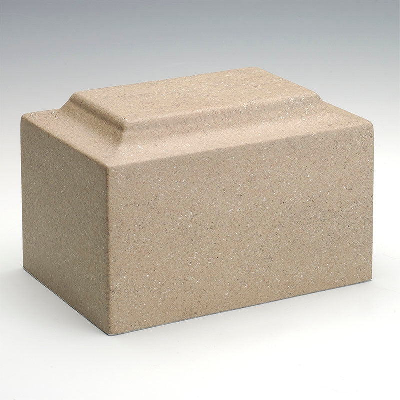 Classic Stone Tone Cultured Marble Urn in Catalina - Elegant Memorial Urn for Ashes - Perfect for Home Display, Funeral Services & Memorial Keepsakes