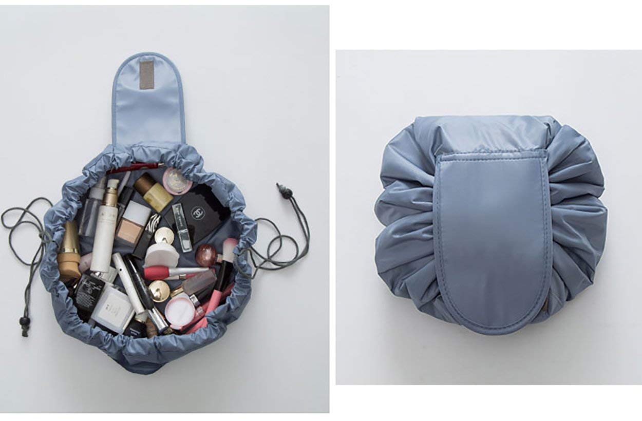 VGMAX Portable Drawstring Makeup Bag - Large Capacity Cosmetic Organizer Pouch for Women | Waterproof Travel Toiletry Bag | Perfect for Gym, Vacation & Daily Use