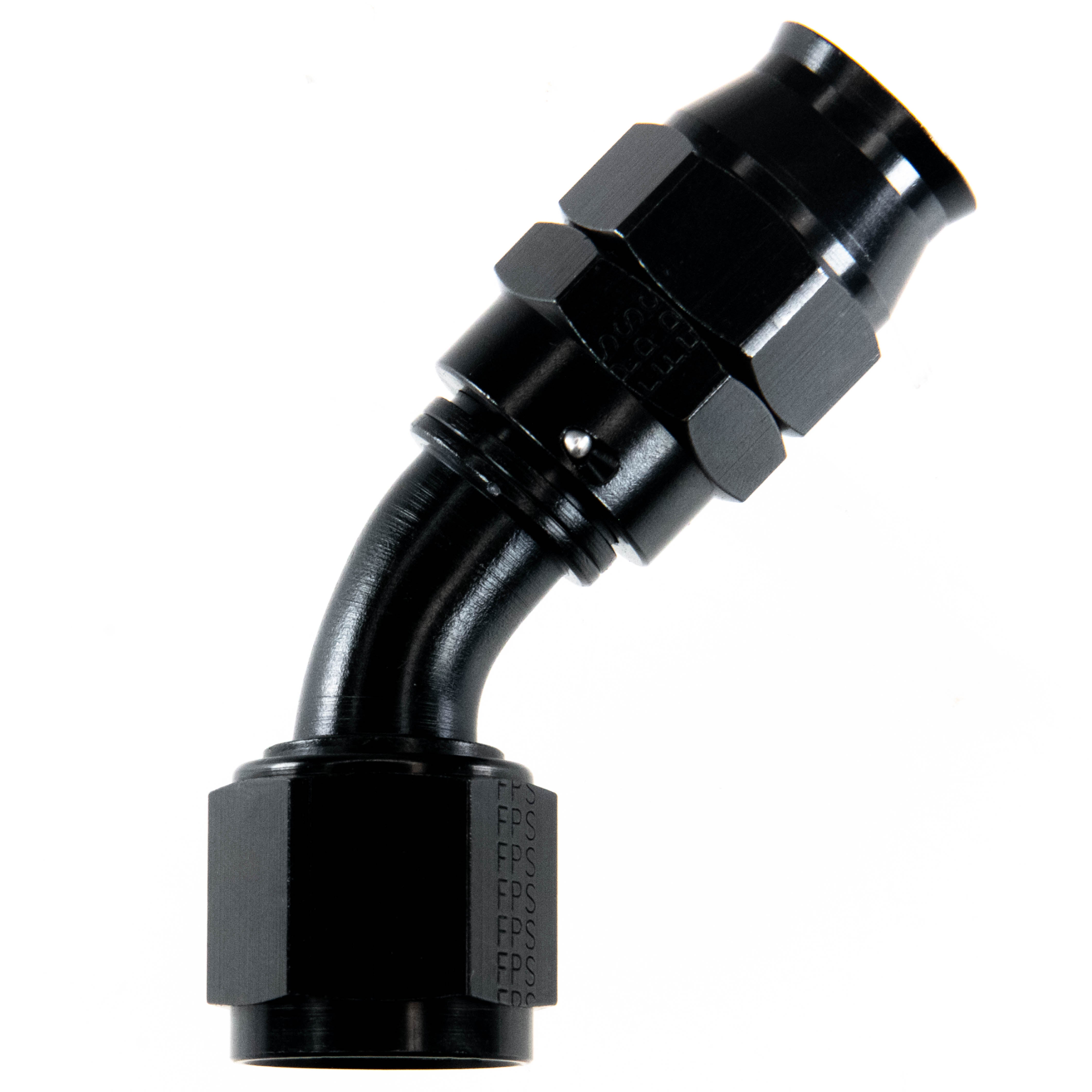 Fragola 10AN 45 Degree PTFE Hose End Fitting 684510 BL - High Performance Fuel & Oil Hose Connector for Racing, Marine & Automotive Applications