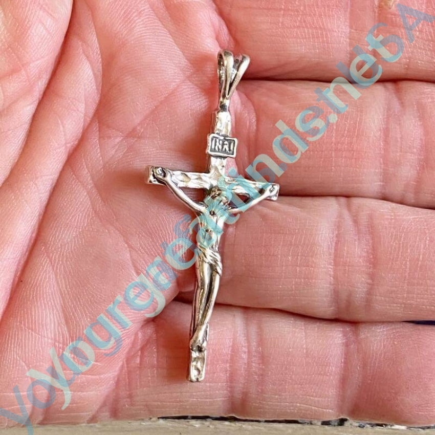 925 Sterling Silver Crucifix Pendant Necklace - Religious Jewelry for Men & Women - Perfect for Church, Baptism, and Everyday Faith Wear