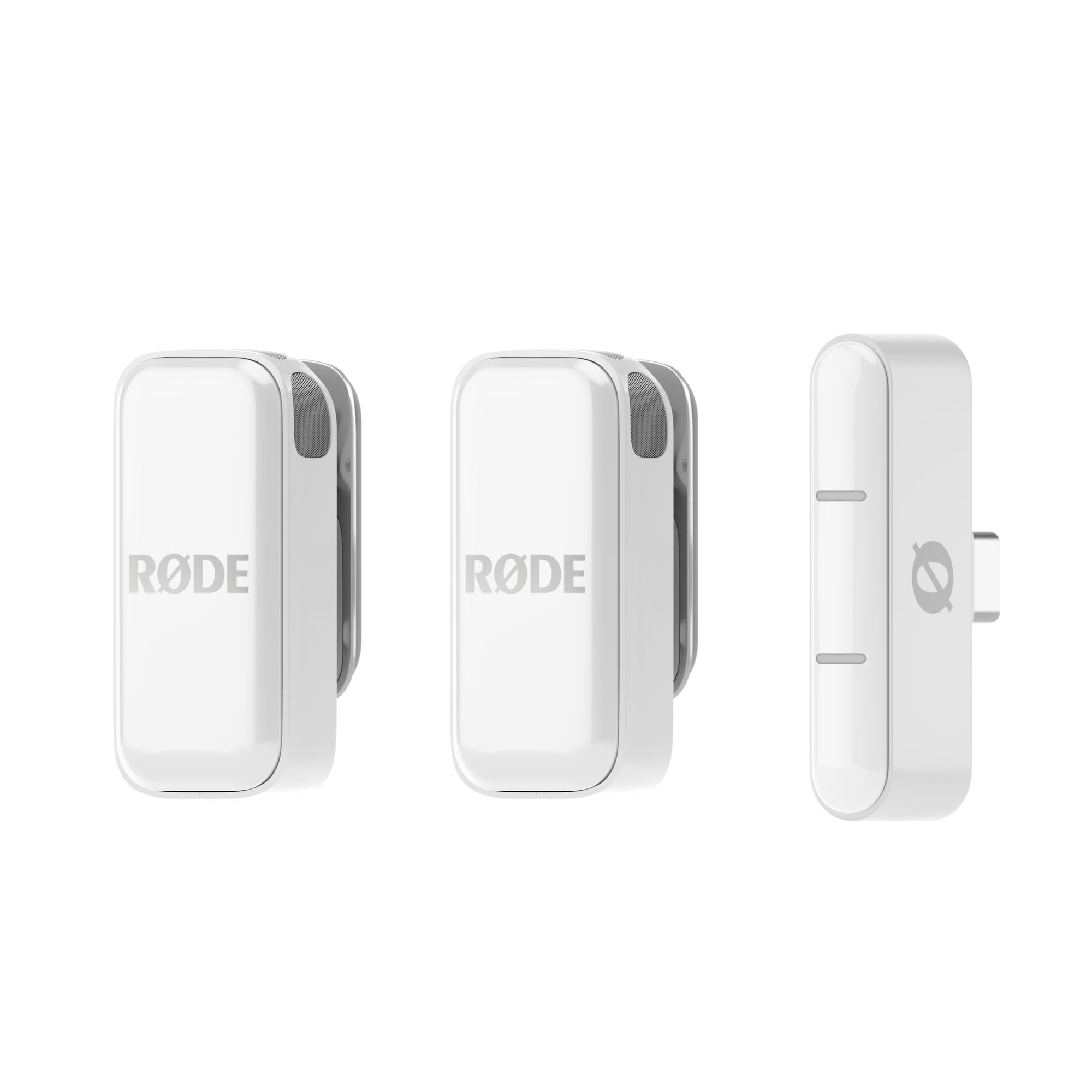 RØDE Wireless Micro - Compact Wireless Microphone System with Dual Mics & USB-C Charging Case for Smartphone, DSLR, YouTube, TikTok Content Creation - White (Perfect for Vlogging, Live Streaming & Interviews)
