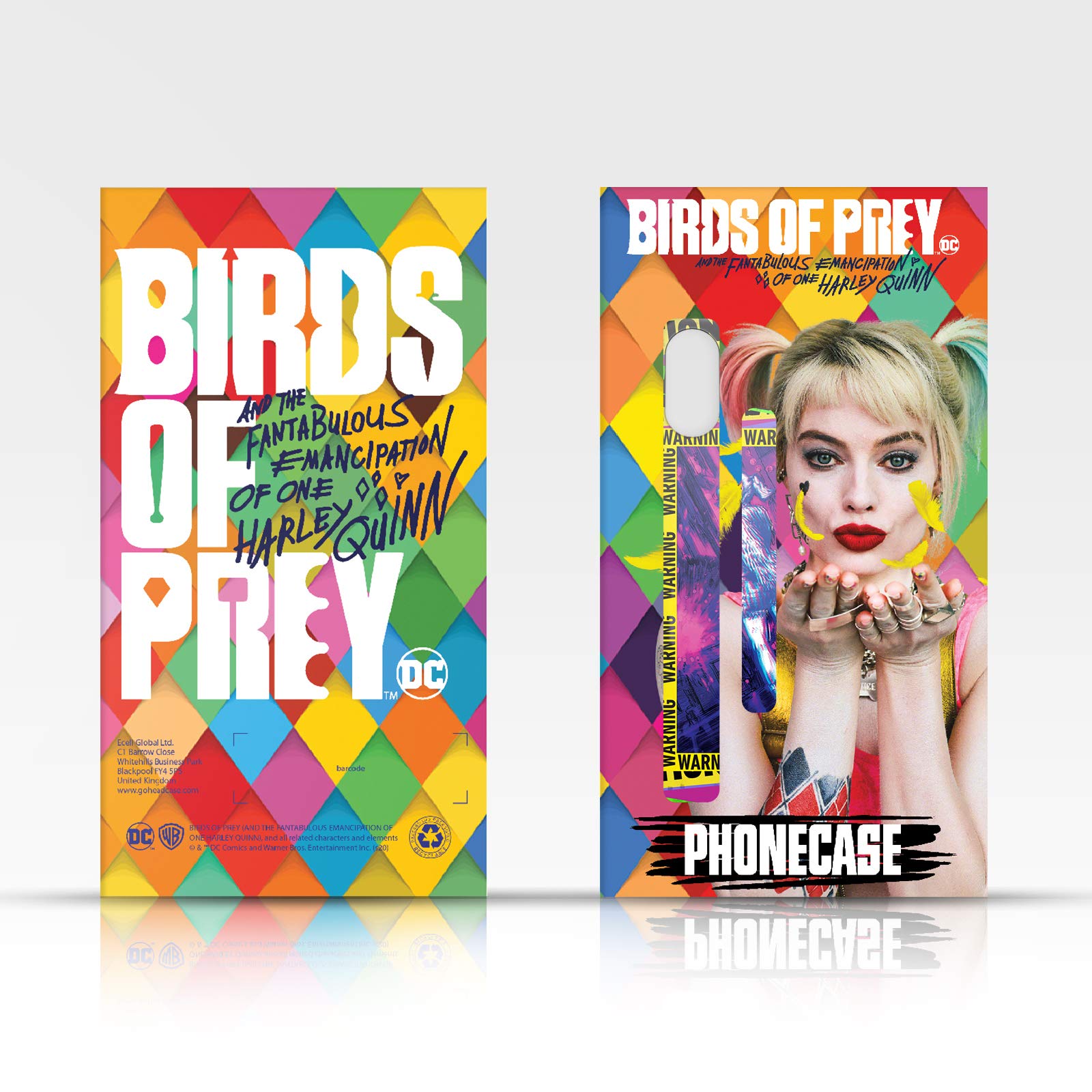 Officially Licensed Birds of Prey DC Comics Harley Quinn Art Soft Gel Case for iPhone X/Xs - Durable Protective Phone Cover with Unique Superhero Design - Perfect for DC Fans, Cosplay Events & Comic Conventions