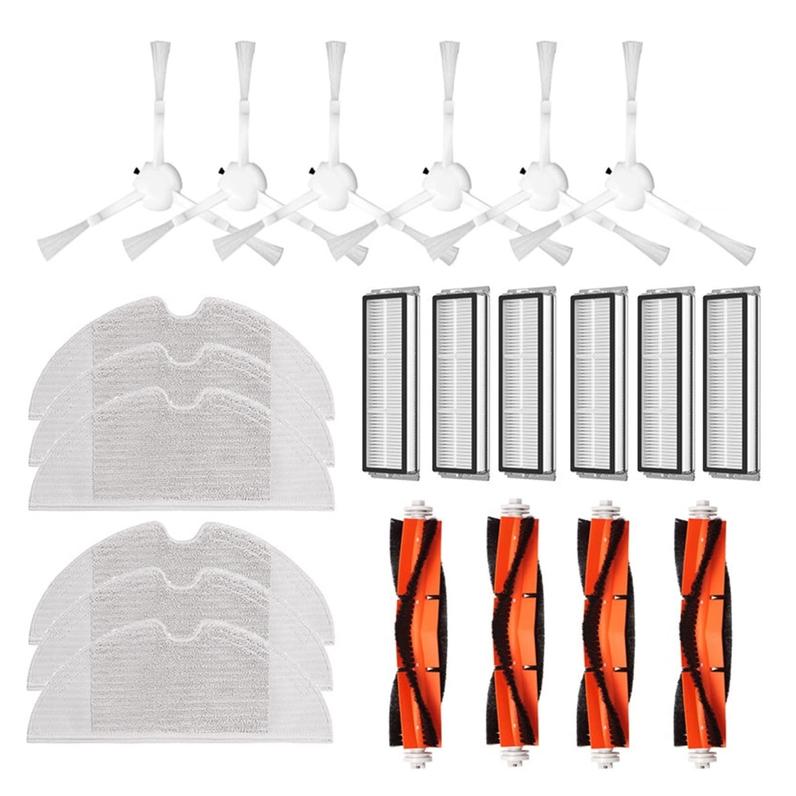 Xiaomi 1C Robot Vacuum Cleaner Accessories Set - Main Roller, Side Brush, HEPA Filter & Mopping Cloth - Compatible Replacement Parts for Floor Cleaning - Perfect for Hardwood, Tile & Carpet Care