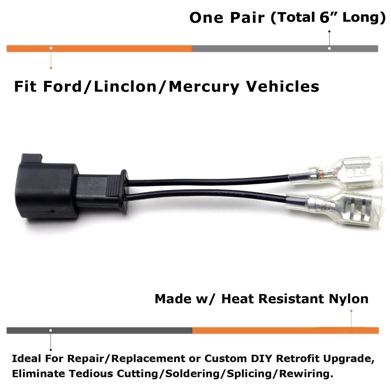 2-Pack 72-5600 Car Speaker Wire Adapter - Compatible with Chevy, GMC, Ford, Lincoln & Mazda Vehicles - Easy Installation for Horn or Door Speaker Upgrades - Perfect for DIY Car Audio System Improvements