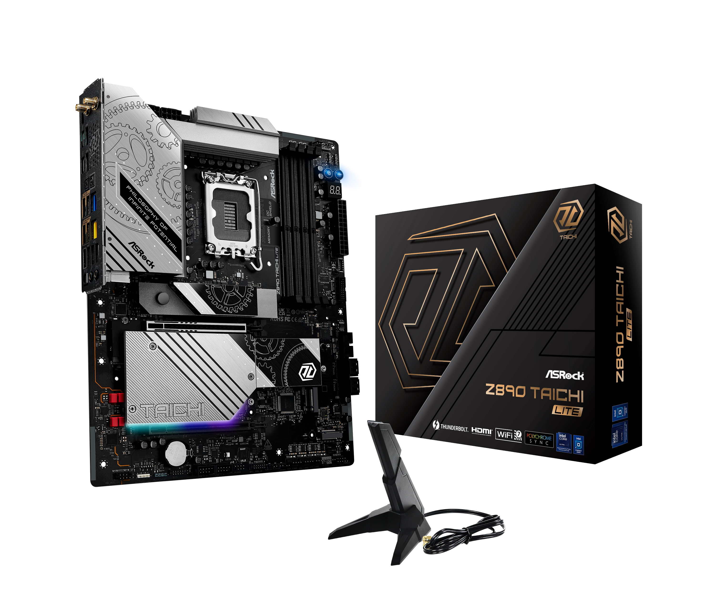 ASRock Z890 Taichi Lite LGA 1851 DDR5 ATX Gaming Motherboard - High Performance for PC Builds, Overclocking & Content Creation