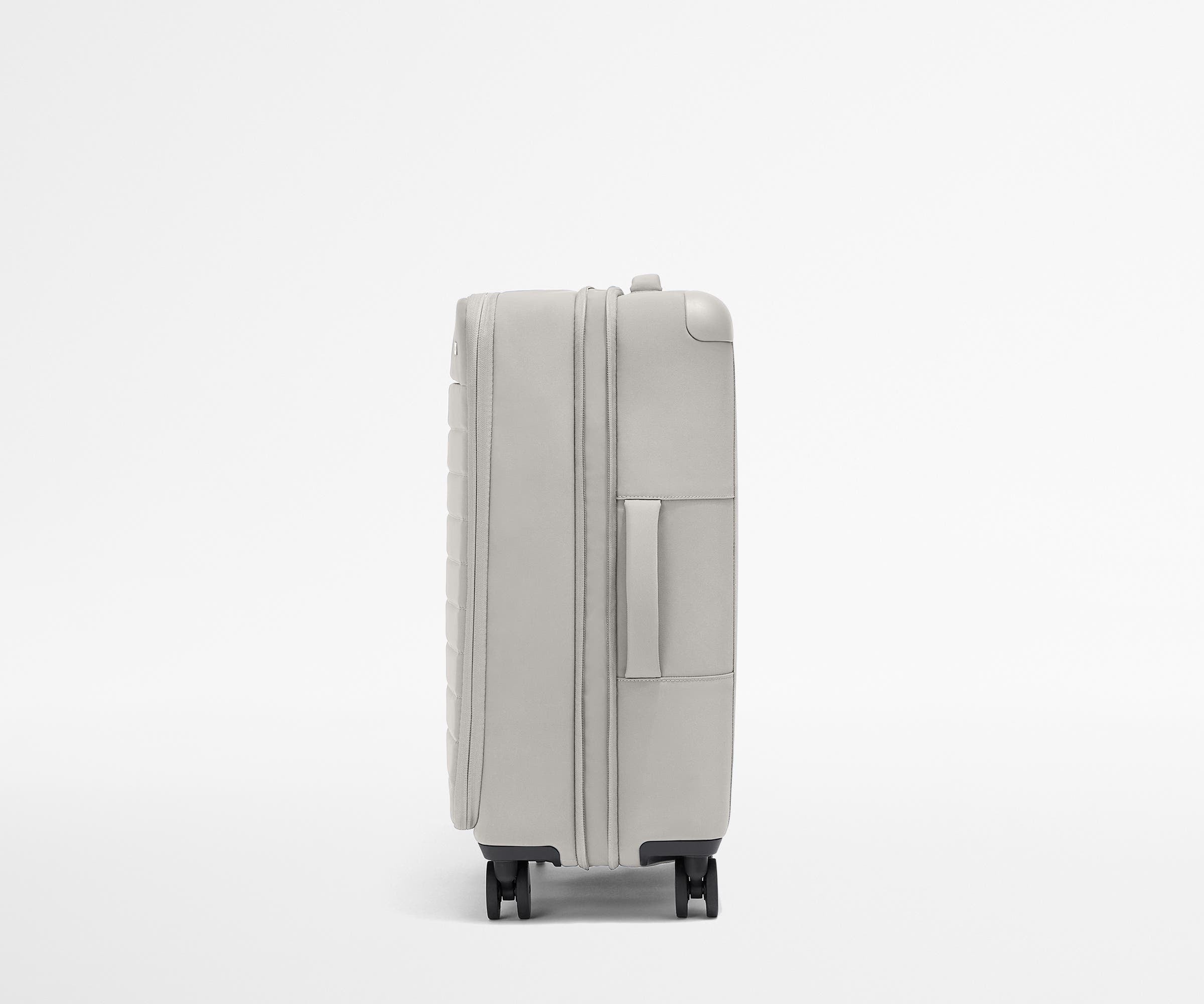 Premium Softside Medium Luggage in Cloud Gray - Lightweight & Durable Carry-On for Business Travel & Weekend Getaways